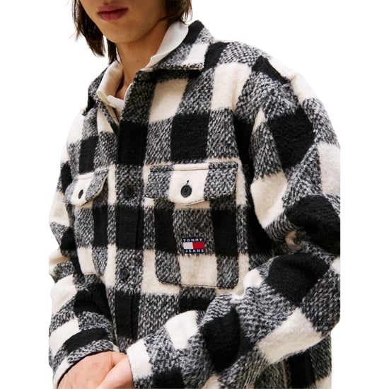 Tommy Jeans Herenoverhemd van geruite flanel met borstzak (Rood, Zwart) - Image 4