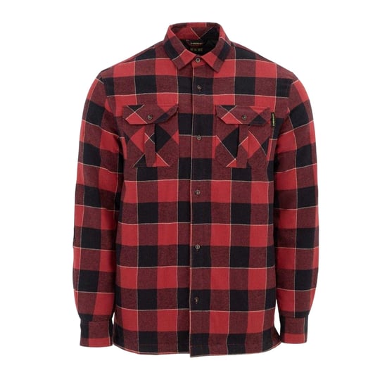 Dunlop Herenflanellen overhemd met Buffalo-ruitmotief (Rood, Zwart) - Image 1