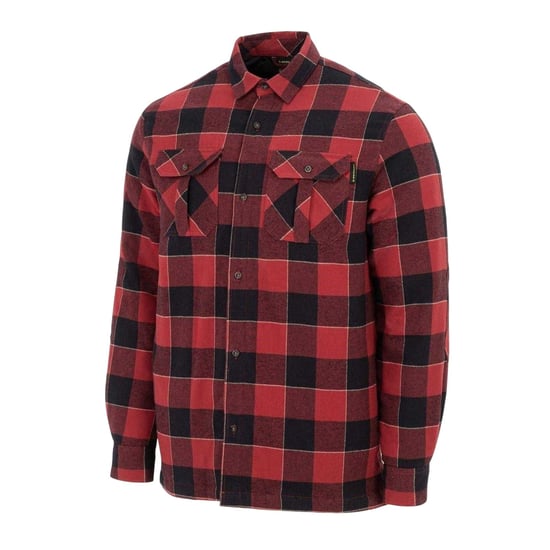 Dunlop Herenflanellen overhemd met Buffalo-ruitmotief (Rood, Zwart) - Image 3
