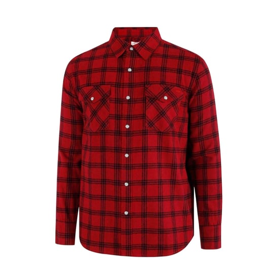 Lee Cooper Herenoverhemd met lange mouwen en ruitjespatroon (Rood) - Image 3