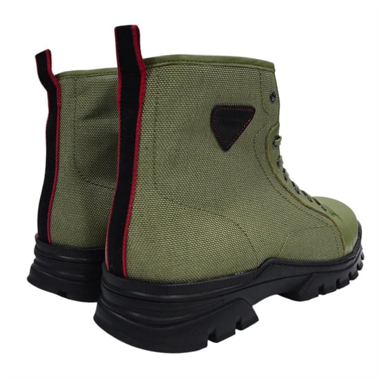 Firetrap Mens Lucas Leather Combat Boots (Light Green) - Image 2