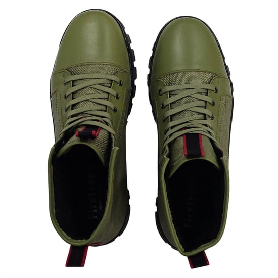 Firetrap Mens Lucas Leather Combat Boots (Light Green) - Image 4