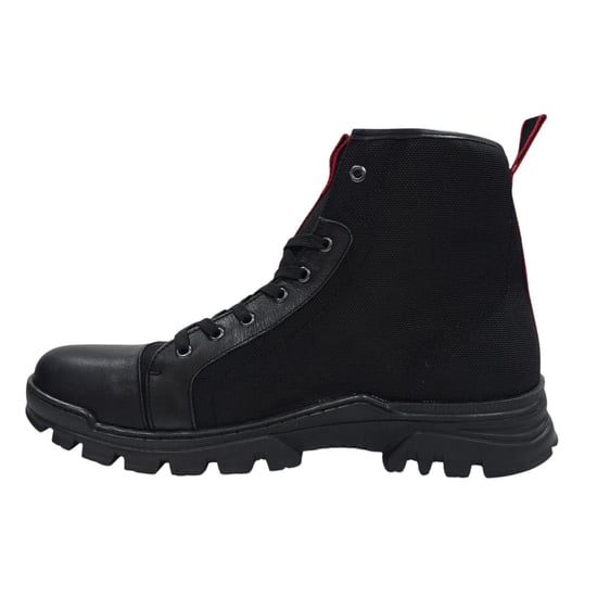 Firetrap Mens Lucas Leather Combat Boots (Black) - Image 3