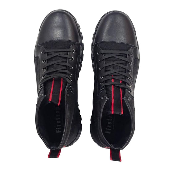 Firetrap Mens Lucas Leather Combat Boots (Black) - Image 4