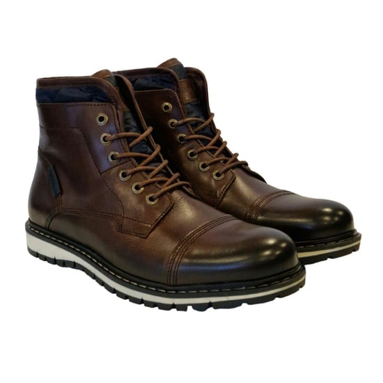 Firetrap Mens Aubin Leather Ankle Boots (Brown) - Image 5