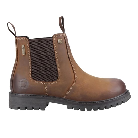 Cotswold Childrens/Kids Aston Full Grain Leather Pull Up Dealer Boots (Tan) - Image 1