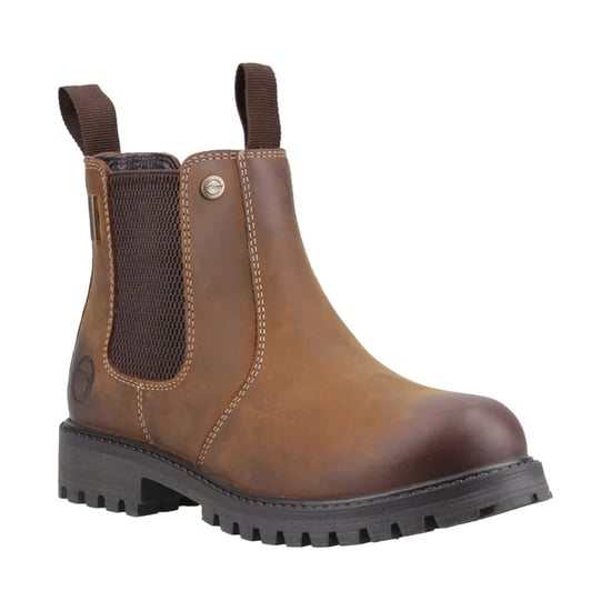Cotswold Childrens/Kids Aston Full Grain Leather Pull Up Dealer Boots (Tan) - Image 5