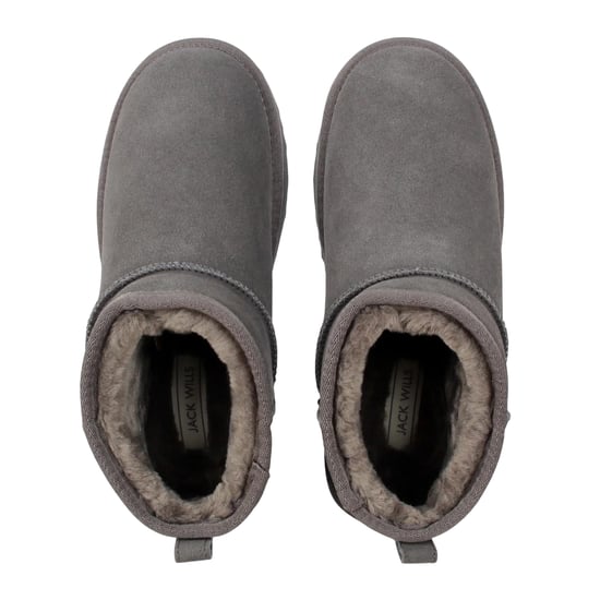 Jack Wills Leren laarzen met nauwsluitende pasvorm voor dames (Grijs) - Image 4