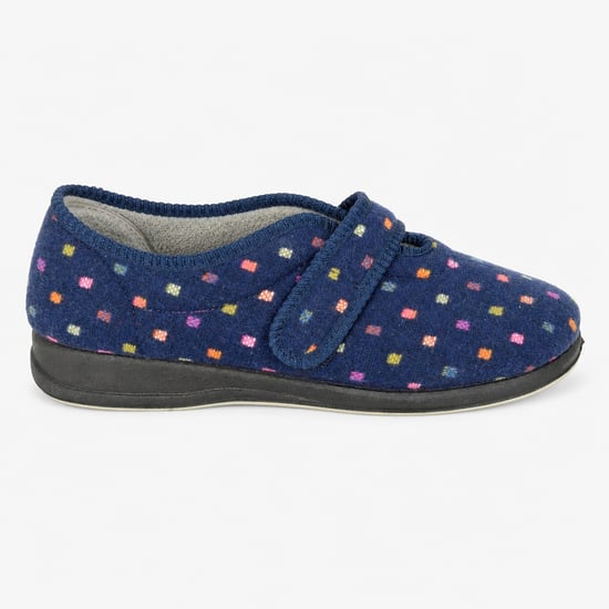 Sleepers Mary Womens Full Slippers Navy - Image 1