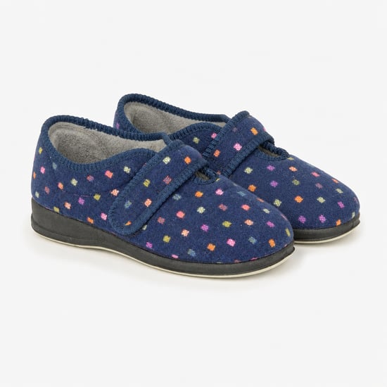 Sleepers Mary Womens Full Slippers Navy - Image 2