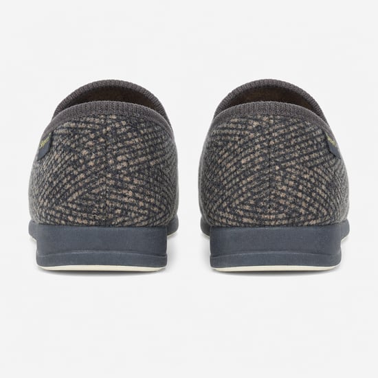 Sleepers Joseph Mens Full Slippers Brown Check - Image 4