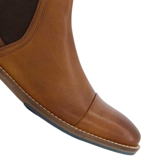 Dune London Mens Chappy Leather Chelsea Boots (Tan) - Image 4