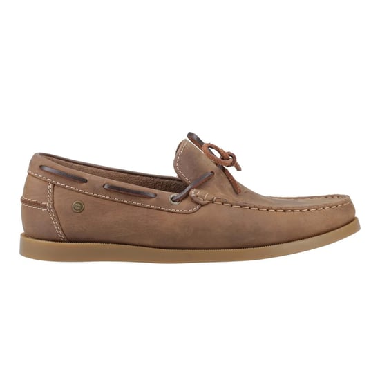 Cotswold Mens Slad Leather Boat Shoes (Tan) - Image 1