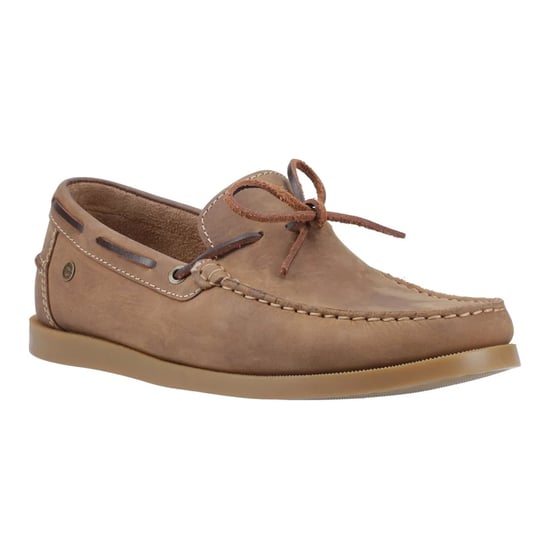 Cotswold Mens Slad Leather Boat Shoes (Tan) - Image 5