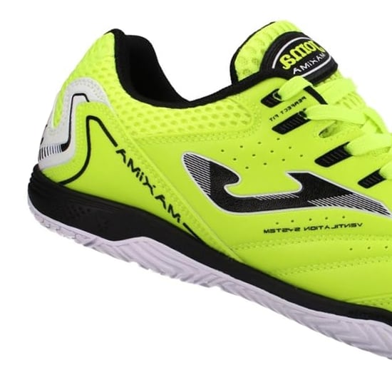 Joma Mens Maxima Reinforced Toe Indoor Football Shoes (Fluorescent Yellow/Black) - Image 4