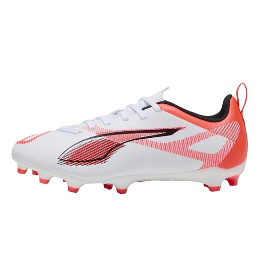 Puma Kinder/Kids Ultra 5 Play Stevige Grond Voetbalschoenen (Wit, Rood) - Image 2