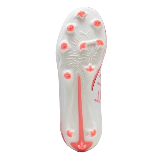 Puma Kinder/Kids Ultra 5 Play Stevige Grond Voetbalschoenen (Wit, Rood) - Image 4
