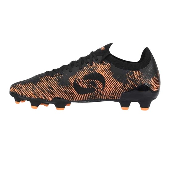 Sondico Mens Striped Firm Ground Football Boots (Black/Orange) - Image 3