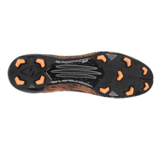 Sondico Mens Striped Firm Ground Football Boots (Black/Orange) - Image 4