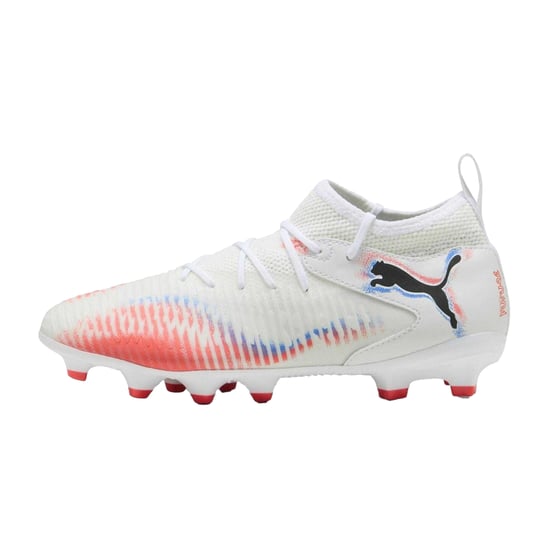 Puma Future 8 fotbollsskor för barn med syntetiskt underlag (8 matcher) (Vit/Svart/Röd) - Image 2