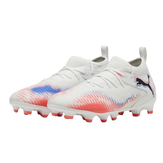 Puma Future 8 fotbollsskor för barn med syntetiskt underlag (8 matcher) (Vit/Svart/Röd) - Image 5