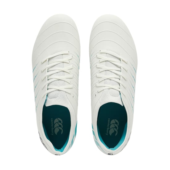 Canterbury Mens Phoenix 2.0 Pro Soft Ground Rugby Boots (White/Green) - Image 4