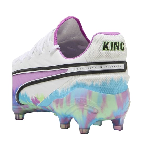 Puma Mens King Ultimate Brilliance Tie Dye Firm Ground Football Boots (White) - Image 2
