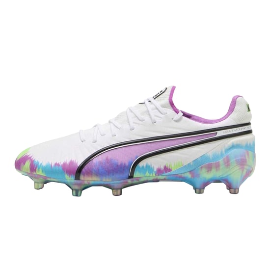 Puma Mens King Ultimate Brilliance Tie Dye Firm Ground Football Boots (White) - Image 3