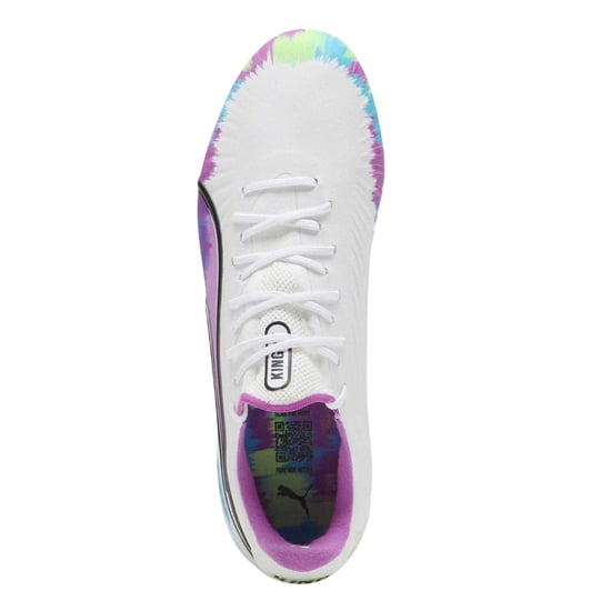 Puma Mens King Ultimate Brilliance Tie Dye Firm Ground Football Boots (White) - Image 4
