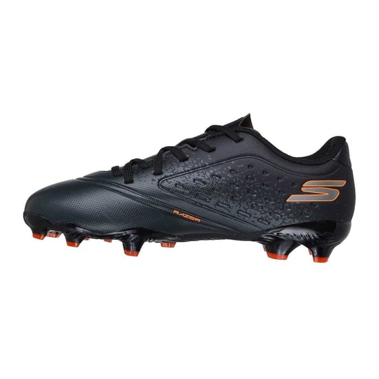Skechers Razor voetbalschoenen voor kinderen (Firm Ground) (Zwart/Oranje) - Image 2