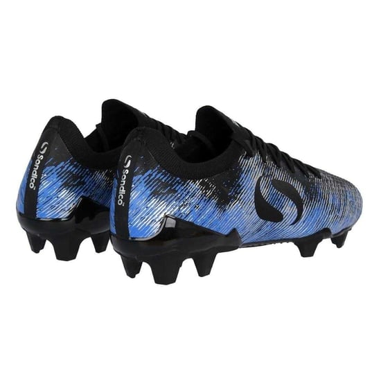 Sondico Mens Striped Firm Ground Football Boots (Black/Blue) - Image 2
