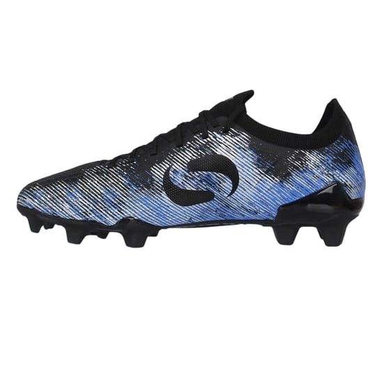 Sondico Mens Striped Firm Ground Football Boots (Black/Blue) - Image 3