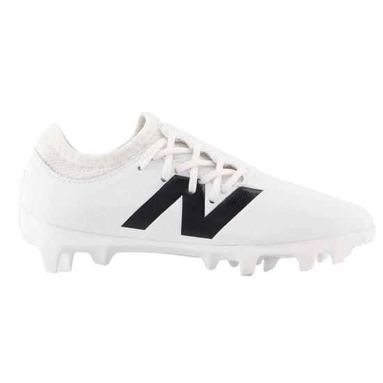 New Balance Childrens/Kids Furon V7+ Dispatch Firm Ground Football Boots (White/Black) - Image 1