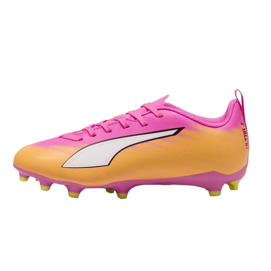 Puma Kinder/Kids Ultra 5 Play Stevige Grond Voetbalschoenen (Roze/oranje) - Image 2
