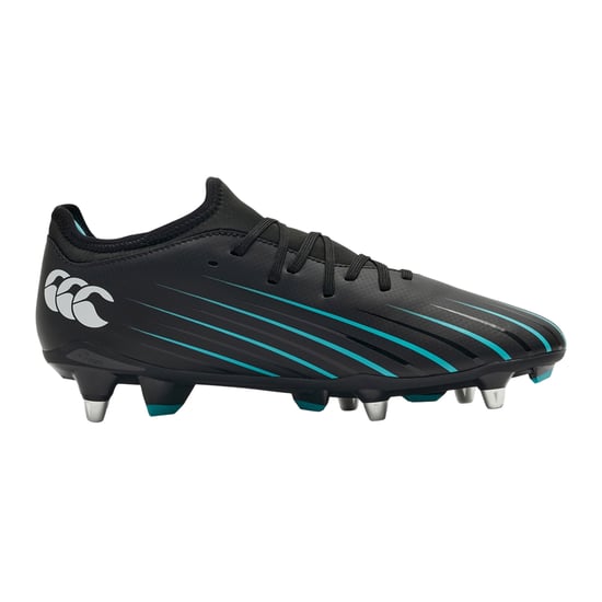 Canterbury Unisex Adult Speed Falcon 2.0 Team Soft Ground Rugby Boots (Black/Green) - Image 1