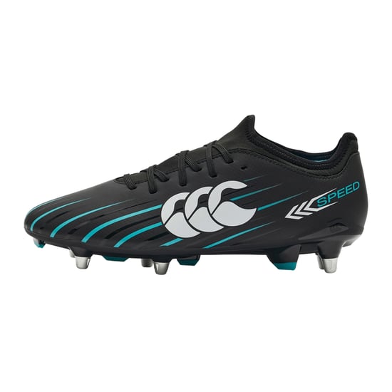Canterbury Unisex Adult Speed Falcon 2.0 Team Soft Ground Rugby Boots (Black/Green) - Image 3