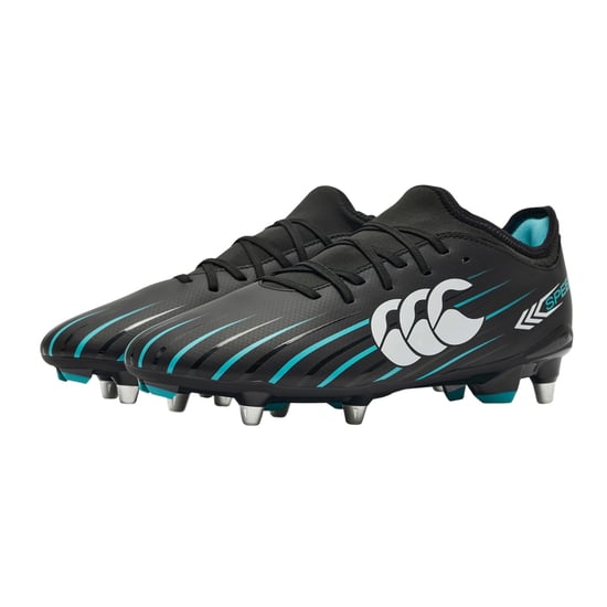 Canterbury Unisex Adult Speed Falcon 2.0 Team Soft Ground Rugby Boots (Black/Green) - Image 6