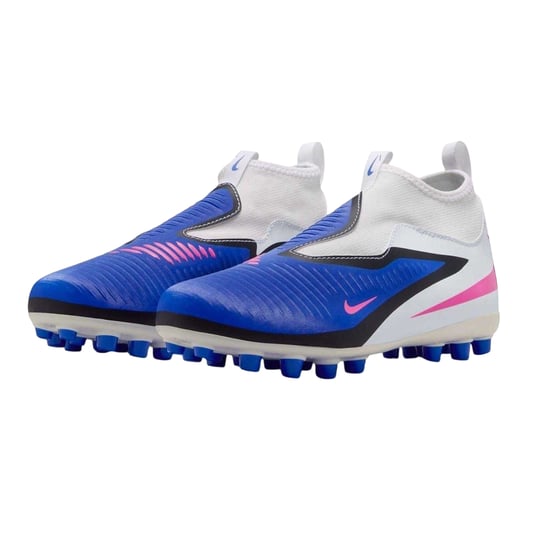 Nike Voetbalschoenen voor kinderen/jeugd – Academy-serie voor harde ondergrond (Blauw/Wit/Roze) - Image 5