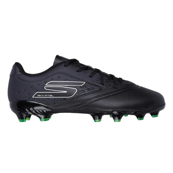 Skechers Razor voetbalschoenen voor kinderen (Firm Ground) (Zwart/Zilver) - Image 1