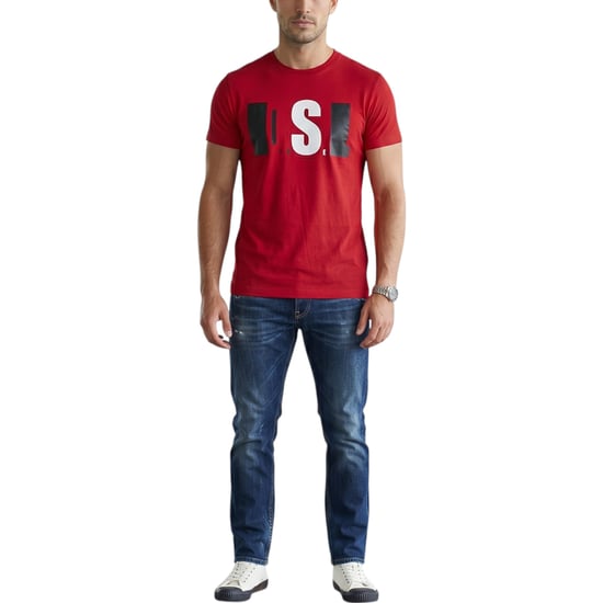 DIESEL T JOE QB Mens T Shirt Slim Fit Crew Neck Printed Casual Summer Cotton Tee - Image 1