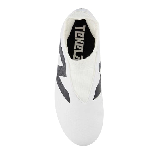 New Balance Childrens/Kids Tekela V4+ Magique Firm Ground Football Boots (White/Black) - Image 3
