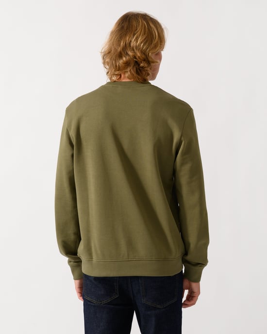 Long Sleeve Logo Detail Sweatshirt in Olive - Image 2