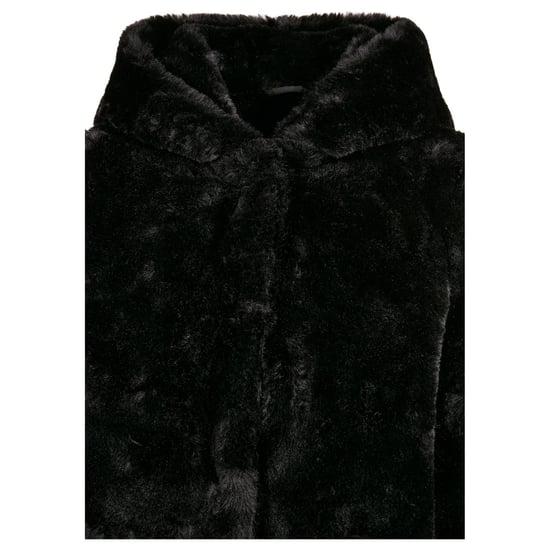 Urban Classics Meisjes Teddy Fleece Mantel met Capuchon (Zwart) - Image 4