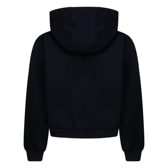 Nike Girls Sportswear Club Fleece Boxy Hoodie (Black) - Image 2
