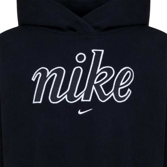 Nike Girls Sportswear Club Fleece Boxy Hoodie (Black) - Image 3