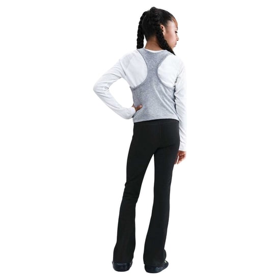 Nike Legging met klassiek logo en uitlopende pijpen voor meisjes (Zwart/Wit) - Image 4