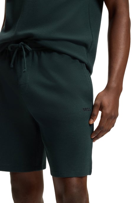 Boss Black BOSS WAFFLE SHORTS DARK GREEN - Image 3