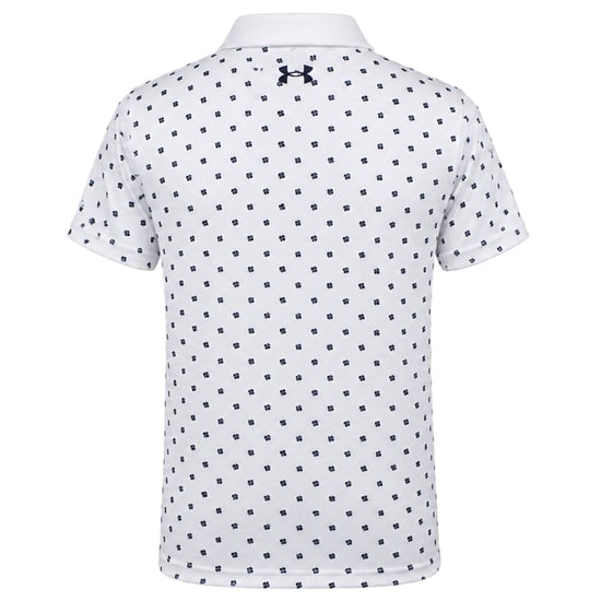 Under Armour Performance Poppie Kids White Golf Polo Shirt - Image 2