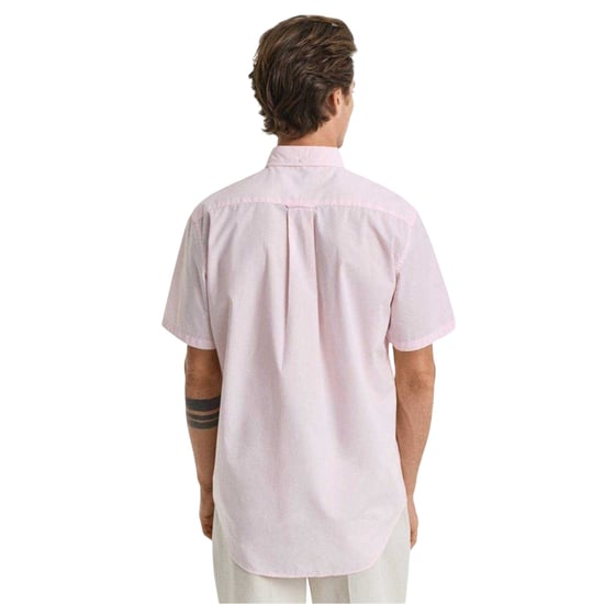 Gant Mens Poplin Classic Short-Sleeved Shirt (Light Pink) - Image 3