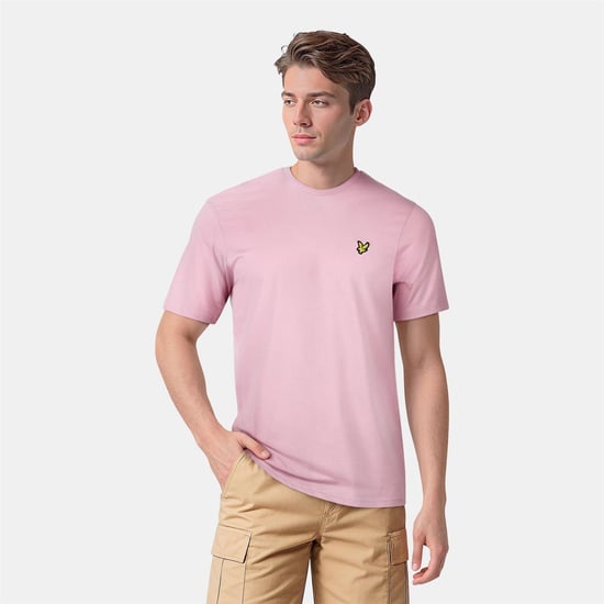 Lyle & Scott Heren T-shirt katoen met logo (Lichtroze) - Image 3